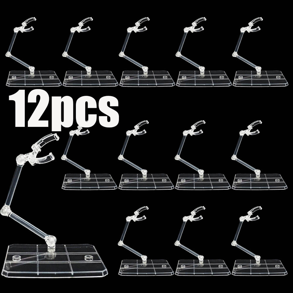 Action Figure Stand - 12 ชิ้น HG144 ฐานตั้งโชว์ฟิกเกอร์ปรับระดับได้ ขาตั้งรองรับโมเดลตุ๊กตา